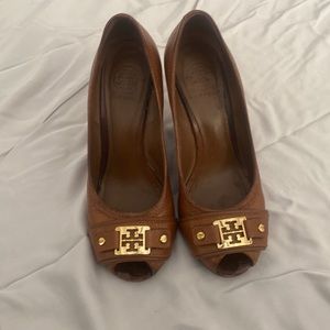 Tory Burch classic wedge heels.